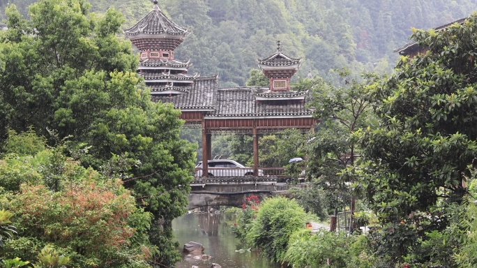 雨中的肇兴侗寨