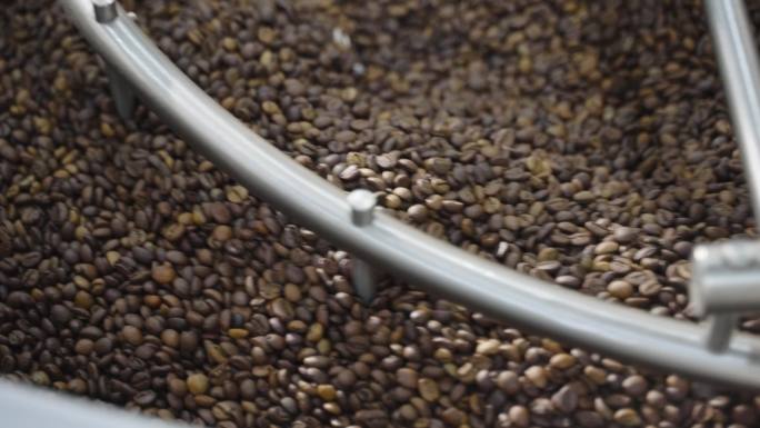 自动机炒咖啡豆自动化加工车间炒咖啡豆