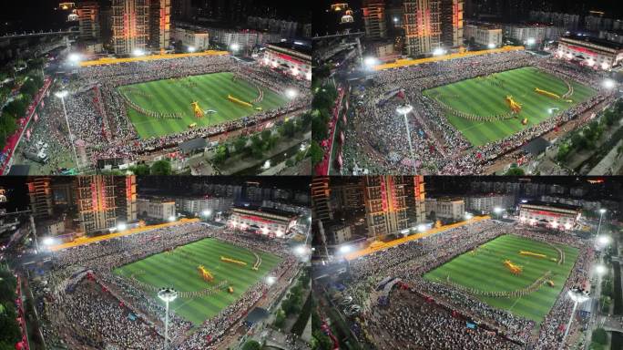 贵州村超足球比赛民族活动周围航拍