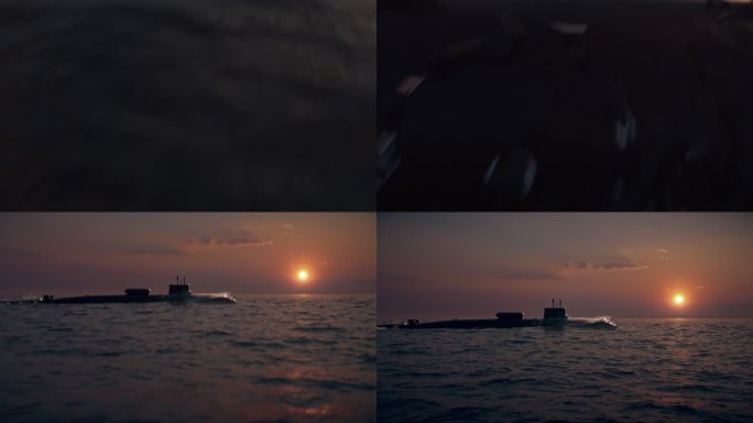 中国095型核潜艇水面航行