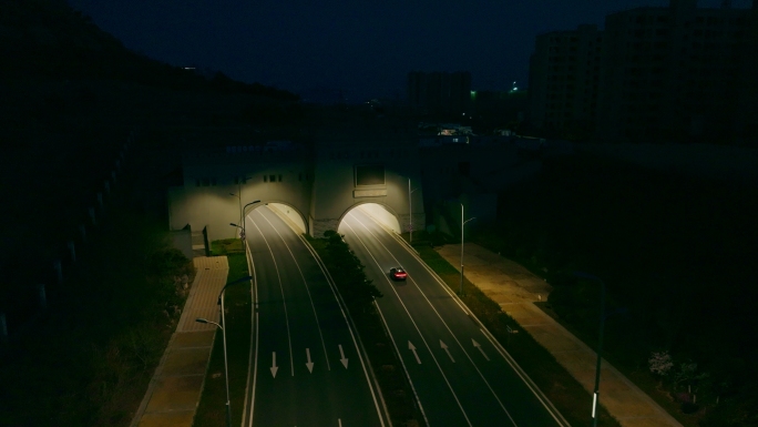 【原创4K】汽车行驶街道隧道