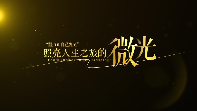 【原创】电影唯美金色文字幕4K（无插件）