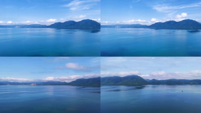 太平湖风光蓝天白云延时摄影