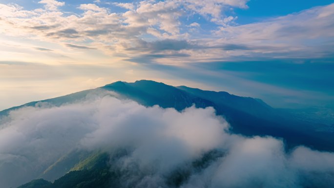 郑州中岳嵩山云海航拍延时摄影