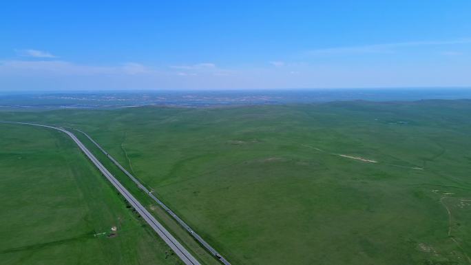 [4K]航拍素材.呼伦贝尔大草原公路