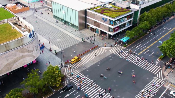 杭州城市风景视频素材航拍