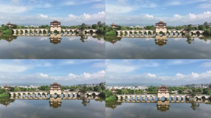 美丽的云南建水十七孔古桥风景