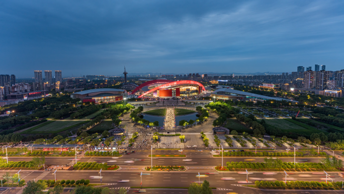 南京 奥体中心亮灯 河西夜景