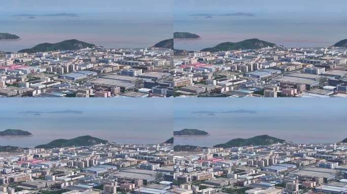 台州玉环沙门工业园区航拍