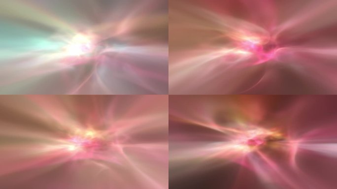 抽象宇宙星云光无缝循环动画背景。