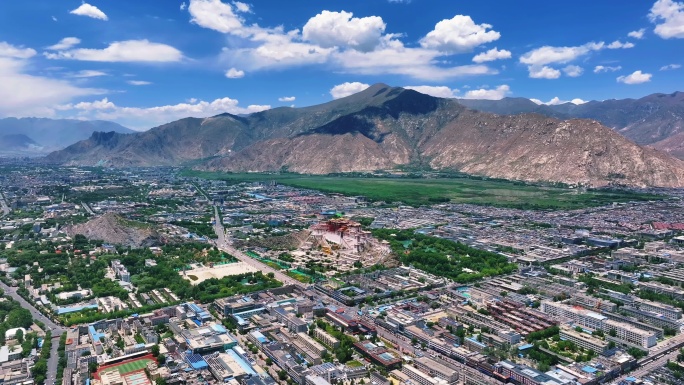 西藏风景山川航拍山脉高原风光川西甘孜阿坝