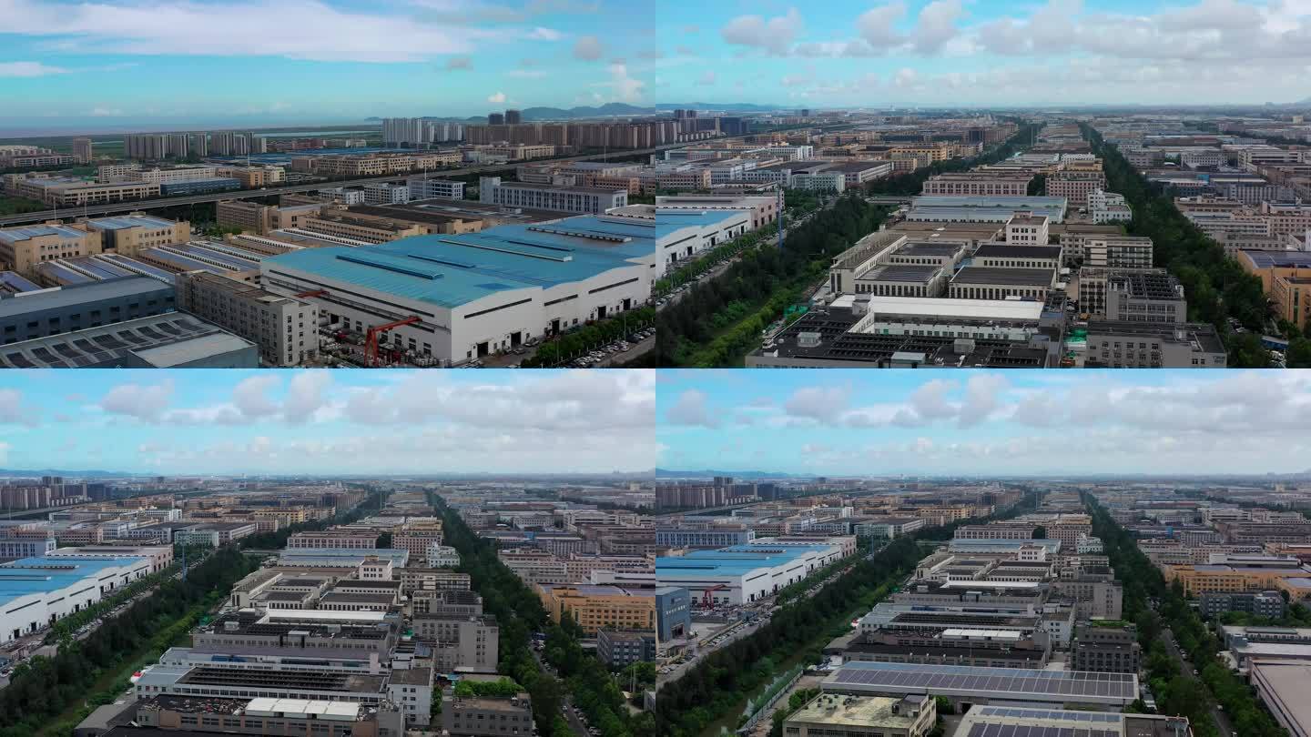 台州湾新区，工业城，航拍视频素材，工厂