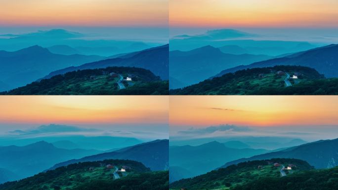 郑州嵩山嵩顶高山草甸日出延时摄影