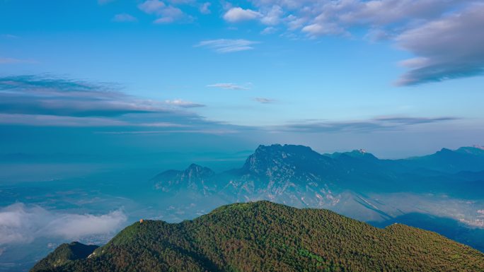 郑州中岳嵩山云海航拍延时摄影