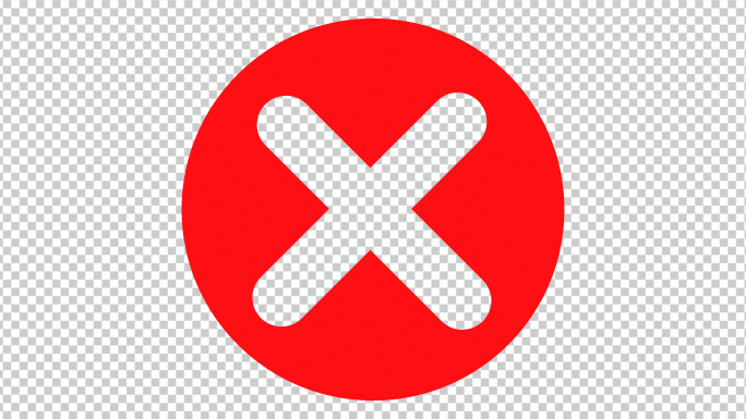 红色危险警告标志（透明底）