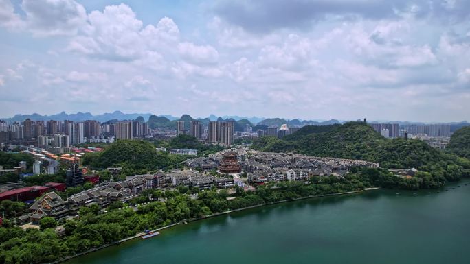 航拍广西柳州城市风光宣传片