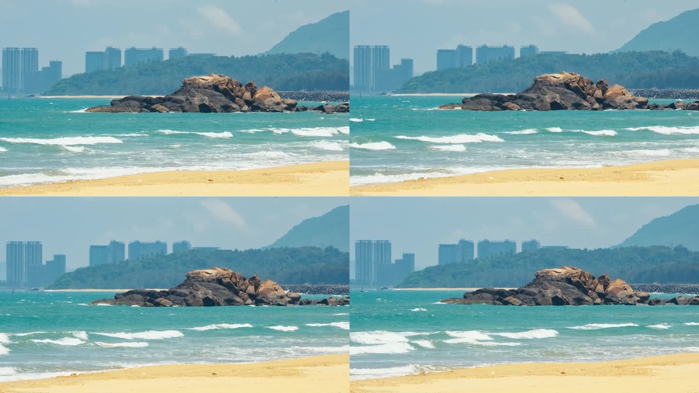 4K拍摄海南沙滩夏天产生的热浪