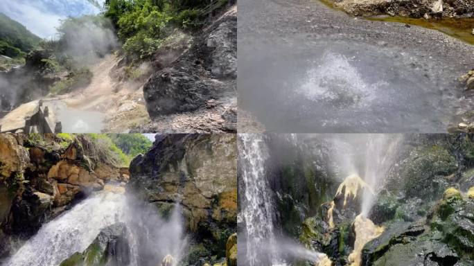 温泉 云南大滚锅景区 硫磺温泉 健康养生