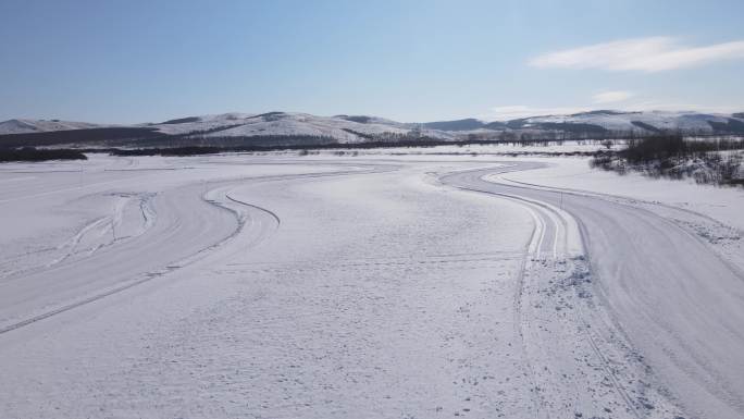 4k牙克石雪景松林