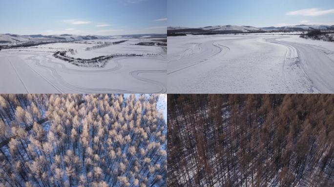 4k牙克石雪景松林