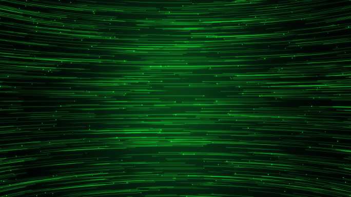 绿色粒子线条弯曲河流相遇科技粒子背景