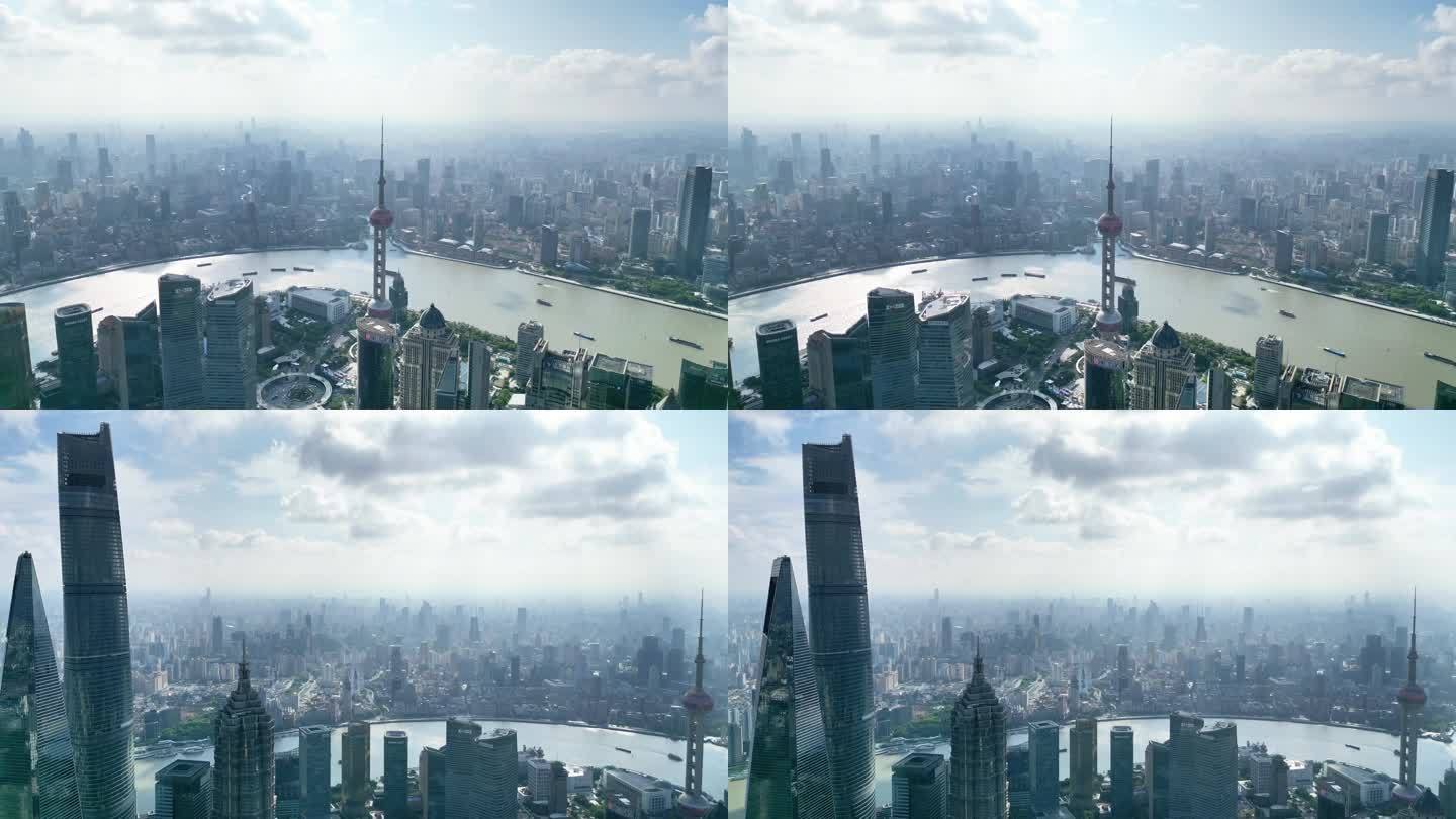 上海陆家嘴城市空镜CBD 4K航拍