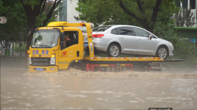 洪水街头 水淹路面 水淹道路 水淹马路