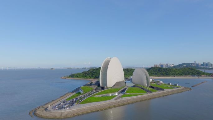 珠海 珠海日月贝  高清4k航拍地标