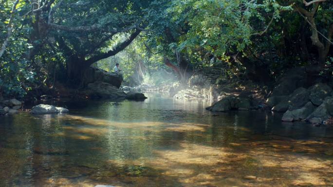自然溪流 森林 丛林氧吧 郊游探险 运动