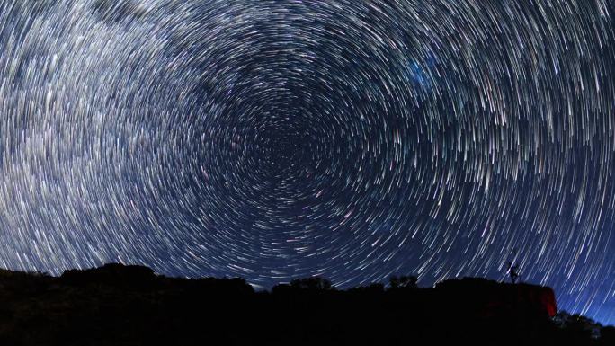 夜景，繁星满天的夜晚