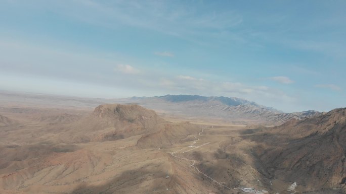 贺兰山山脉贺兰山西麓壮阔4K航拍