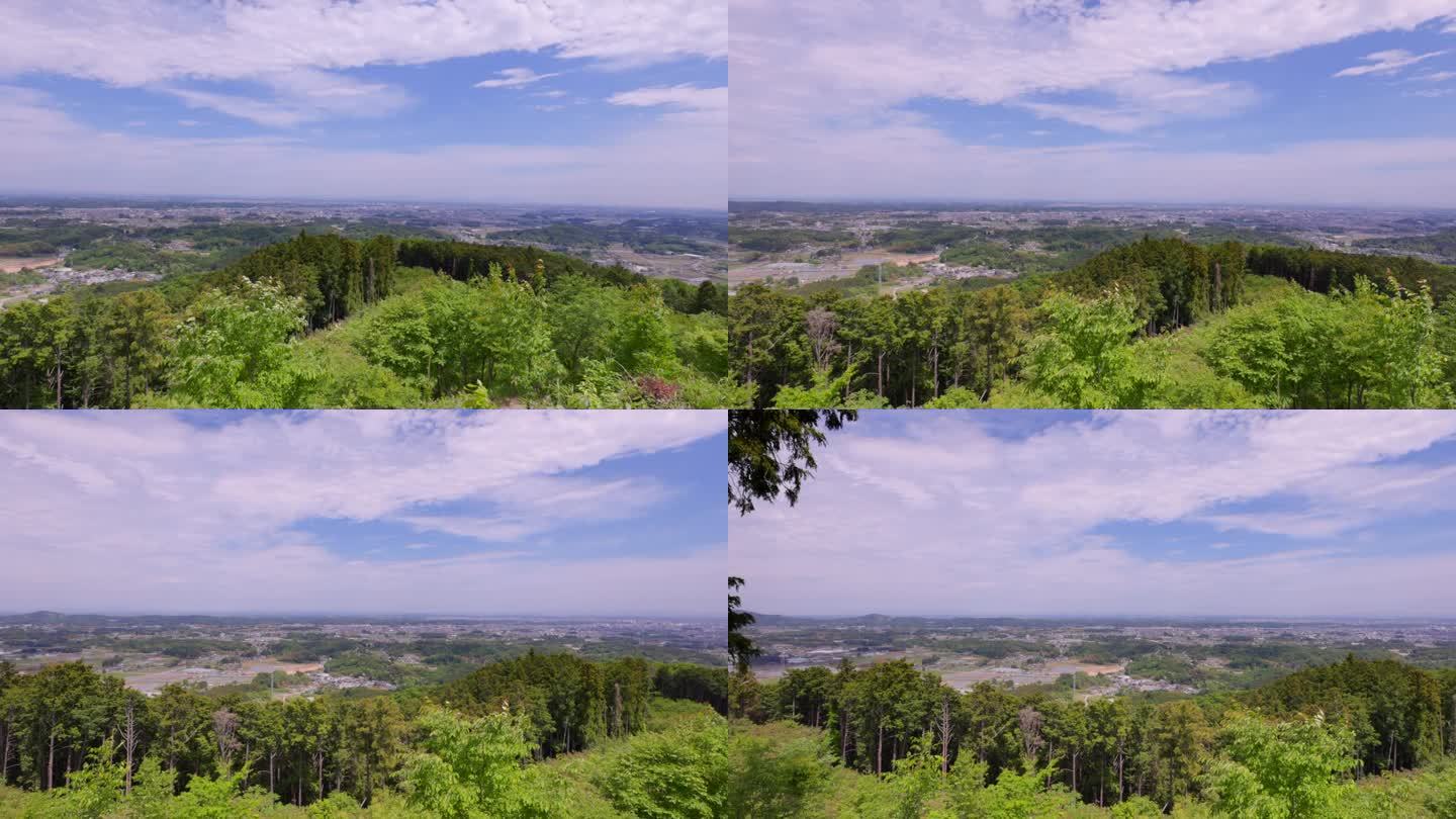 从枥木县泷山顶上的景色