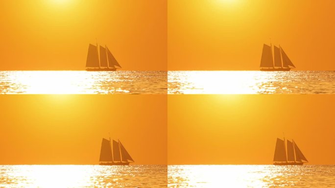 夕阳和佛罗里达的帆船