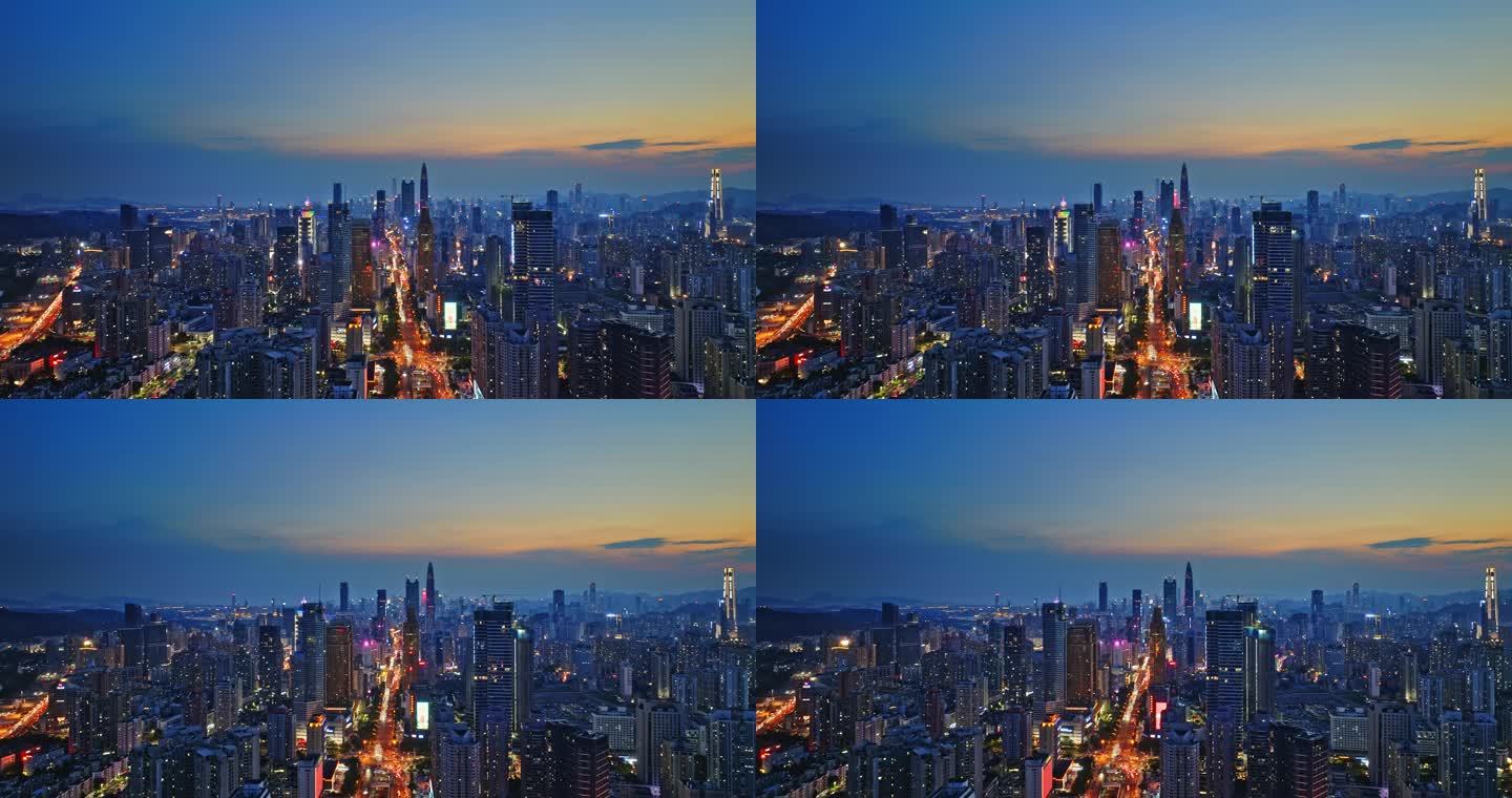 深圳罗湖夜景航拍