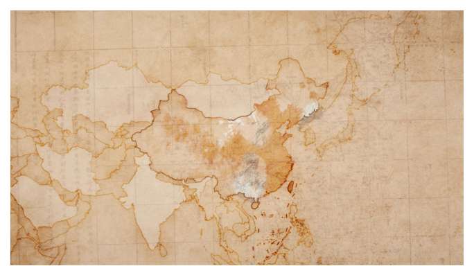 中国水墨复古地图4K