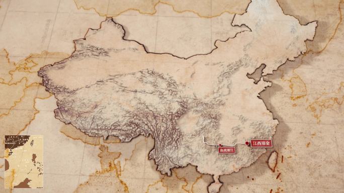 中国水墨复古地图4K