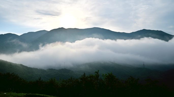 唯美自然风景大山云雾山岚延时视频素材