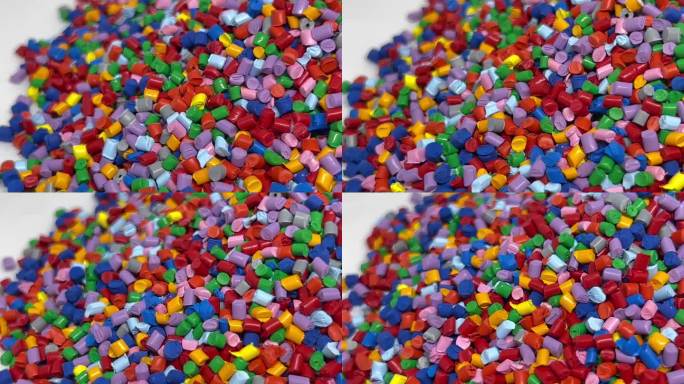 彩色塑料聚合物颗粒视频