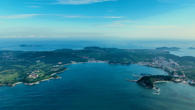 清晨海岛岛屿唯美大气海岛岛屿航拍全景全貌