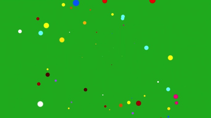 彩色点粒子绿屏运动图形
