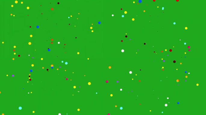 彩色点粒子绿屏运动图形