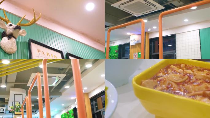 顾客在顺旺基快餐饭店餐厅用餐44