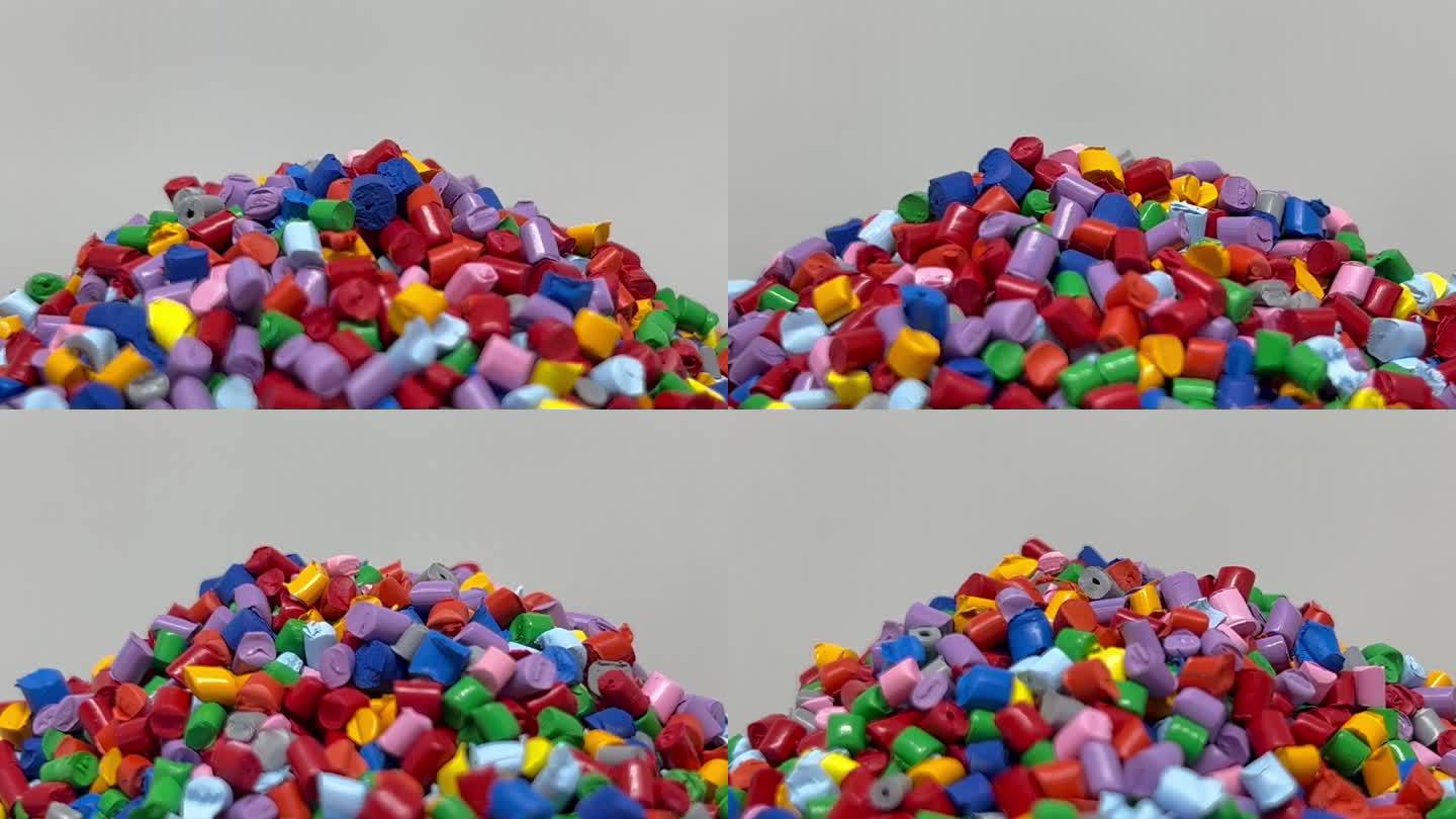 彩色塑料聚合物颗粒视频