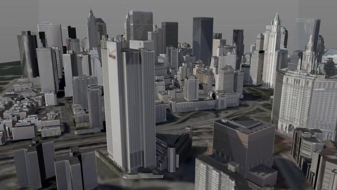C4D三维城市模型 纽约曼哈顿 城市漫游