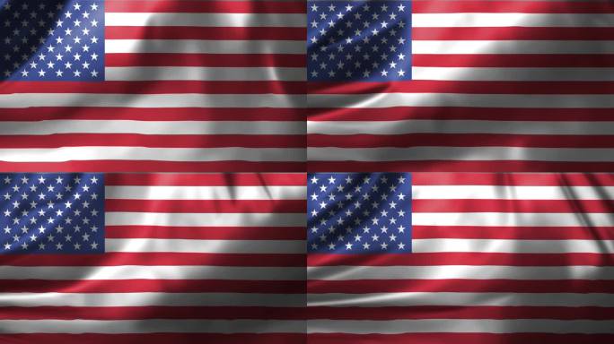 美国国旗在风中飘扬的特写。美国国旗挥舞着4K。高品质的4k画面。