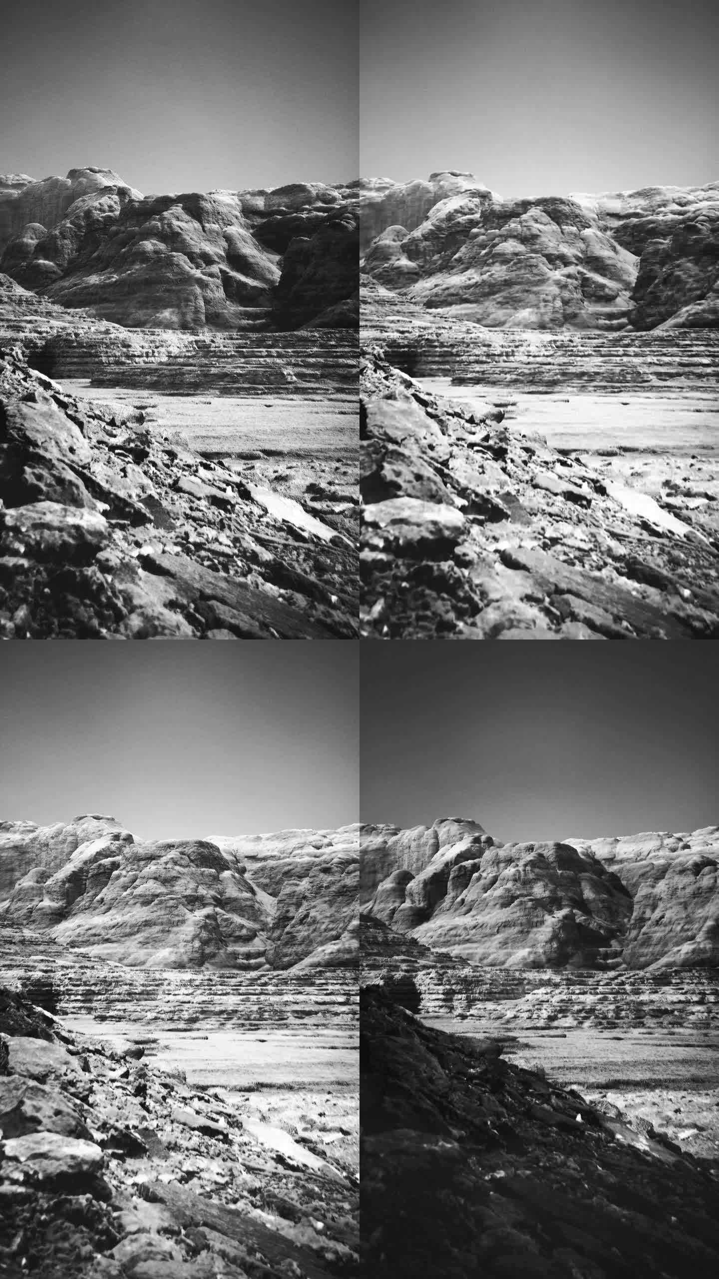 月球的岩石表面。空间探索和科学研究垂直视频