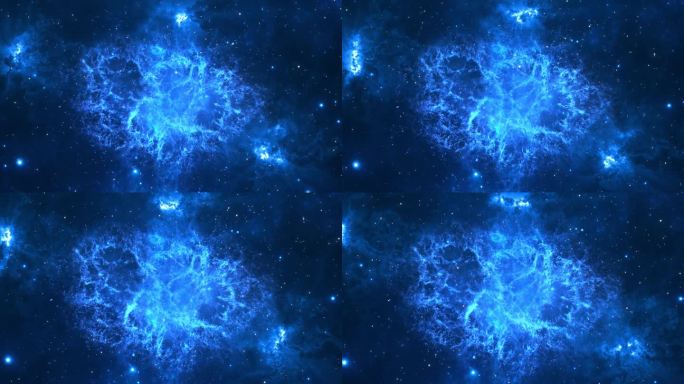 4K 3D星云，云和恒星场风景螺旋无限星系外太空旅行