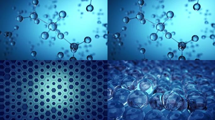 水分子化妆品细胞皮肤精华分子球广告片头