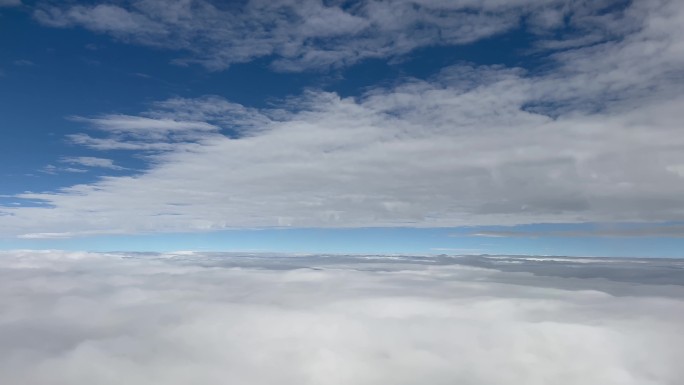 4k云层穿行素材，飞机视角