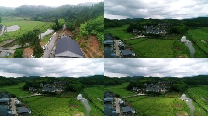 【4K航拍】大山村落航拍小雨